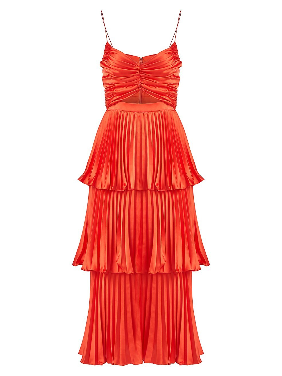 AMUR Lulla Pleated Tiered Midi-Dress | Saks Fifth Avenue