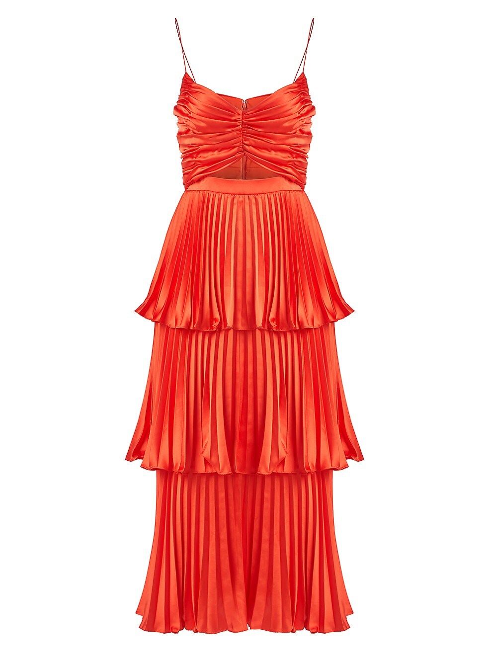 AMUR Lulla Pleated Tiered Midi-Dress | Saks Fifth Avenue