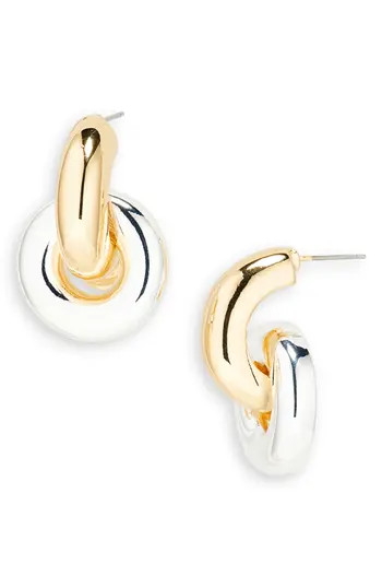 Cara Two Tone Link Earrings in Gold at Nordstrom Rack | Nordstrom Rack