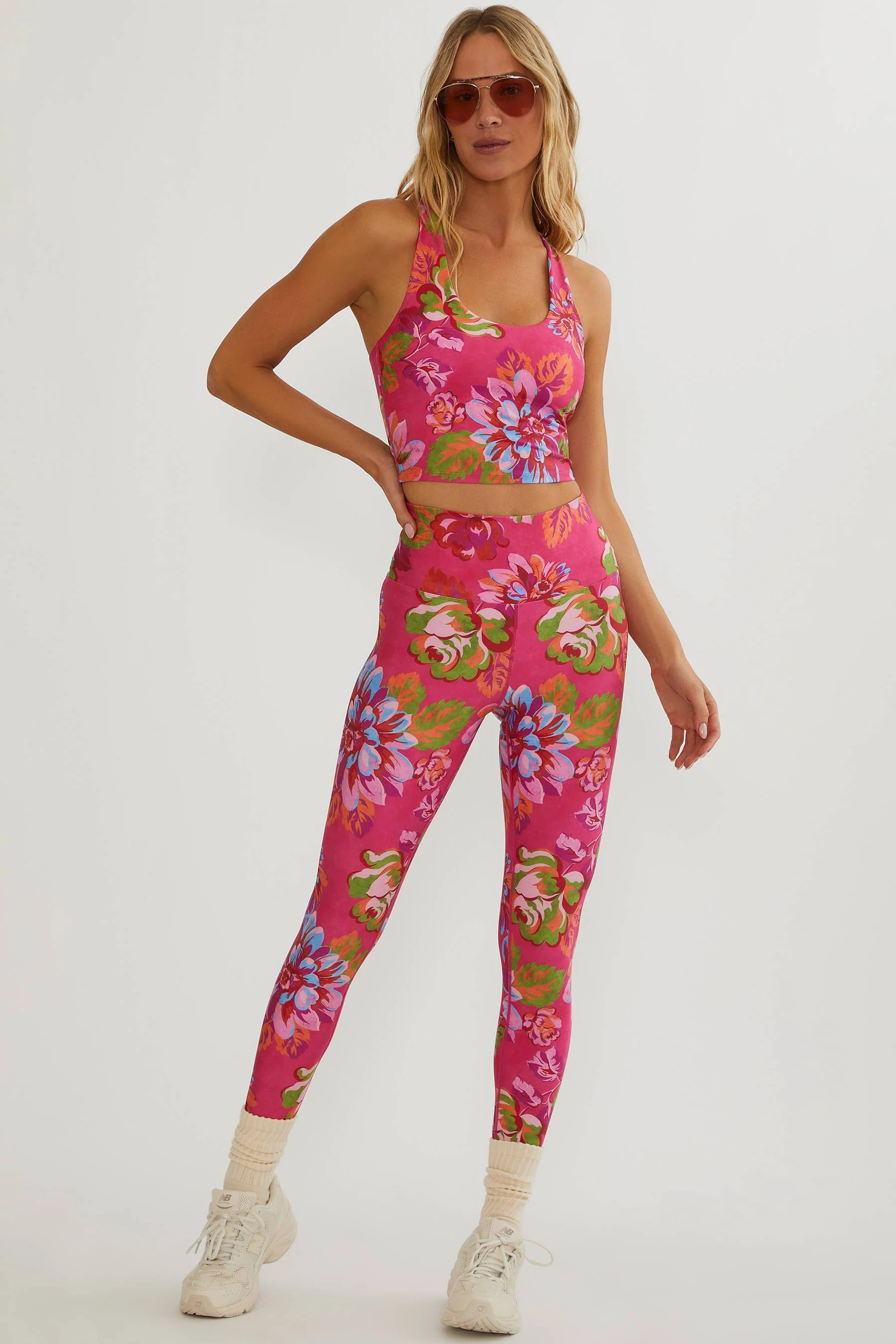 Piper Legging Sugar Bloom | Pink Floral Legging | Beach Riot | Beach Riot