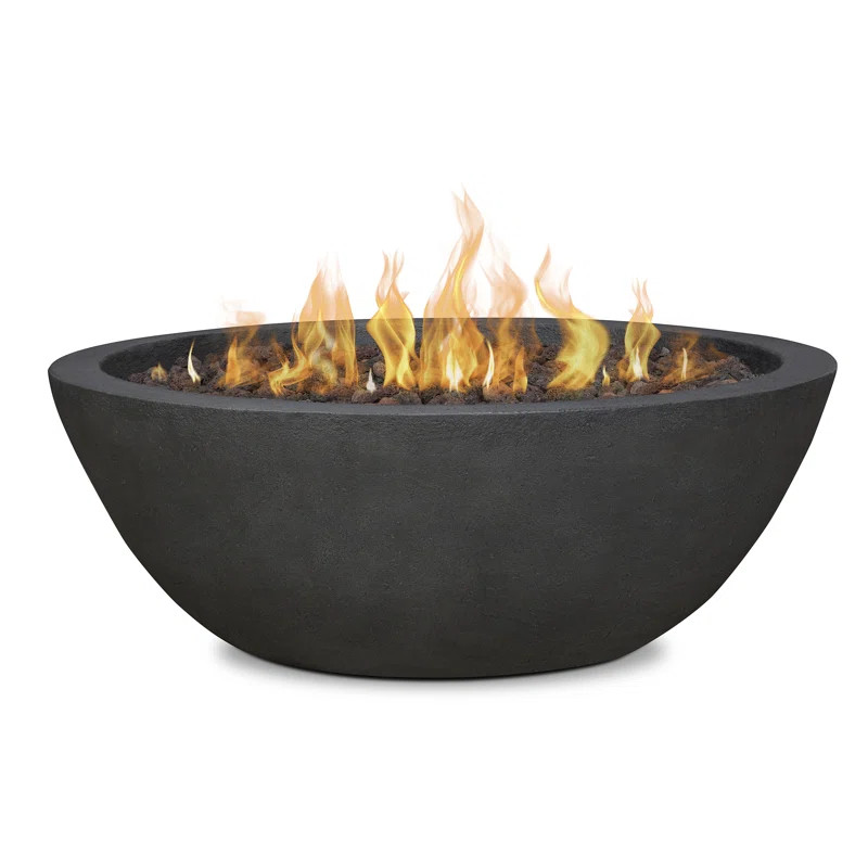 Riverside Polyresin Propane/Natural Gas Fire Pit | Wayfair Professional