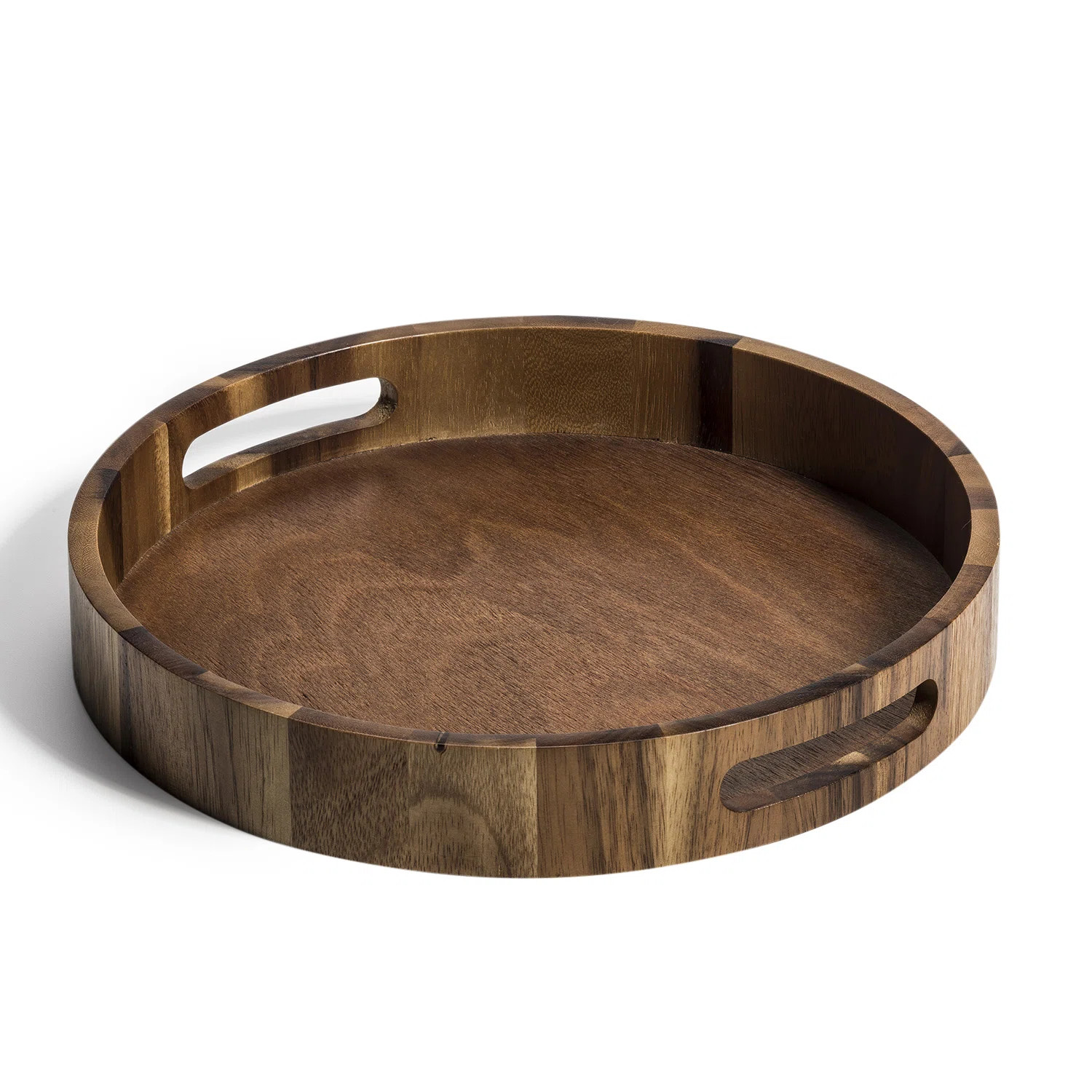 Acacia Wood Round Serving Tray | Wayfair North America