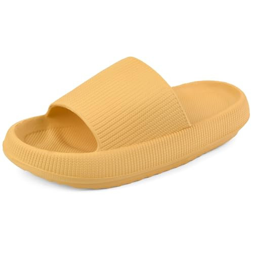 VONMAY Cloud Slides for Women Men Pillow Slippers Shower Sandals House Slides Quick Drying Non Slip Thick Foam Sole, Yellow | Amazon (US)