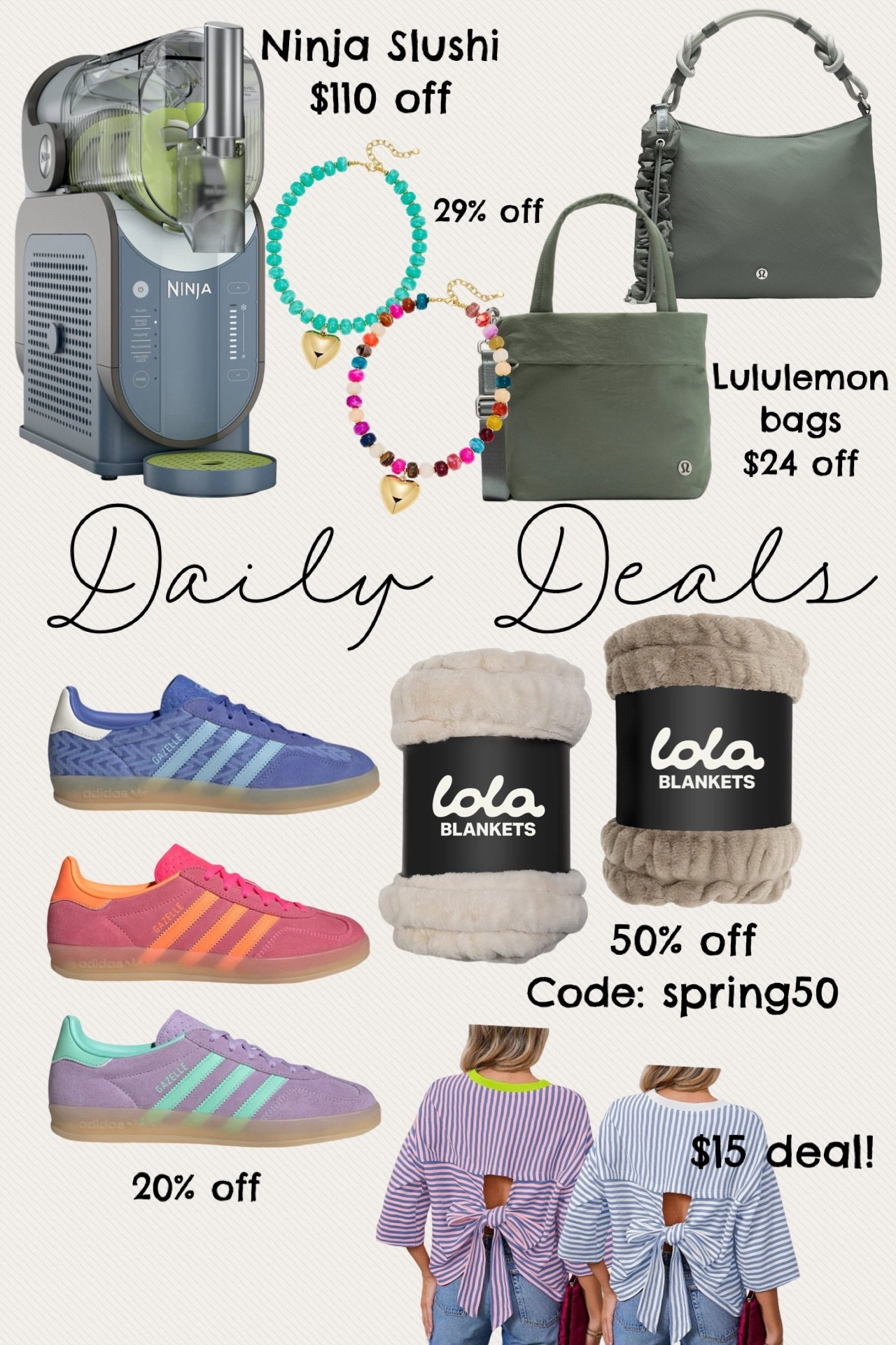 Daily deals! Some great gift ideas or treat yourself! 
.


#LTKmomlife #LTKMothersDay #LTKSaleAlert