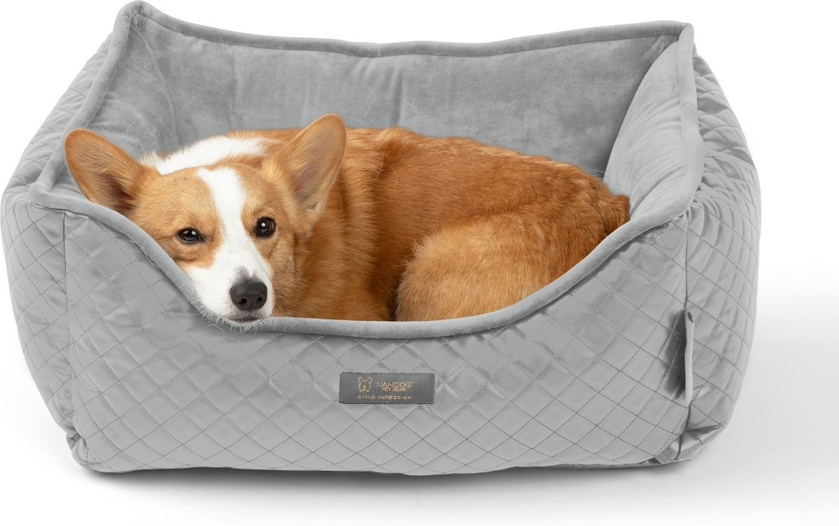 Nandog Prive Collection Cat & Dog Bed, Gray | Chewy