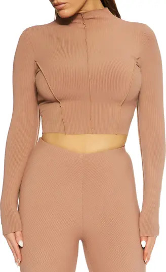 Snatched to the Top Long Sleeve Crop Top | Nordstrom