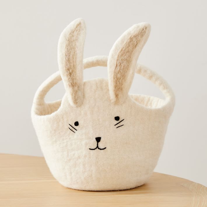 Felt Bunny Easter Bucket | West Elm (US)