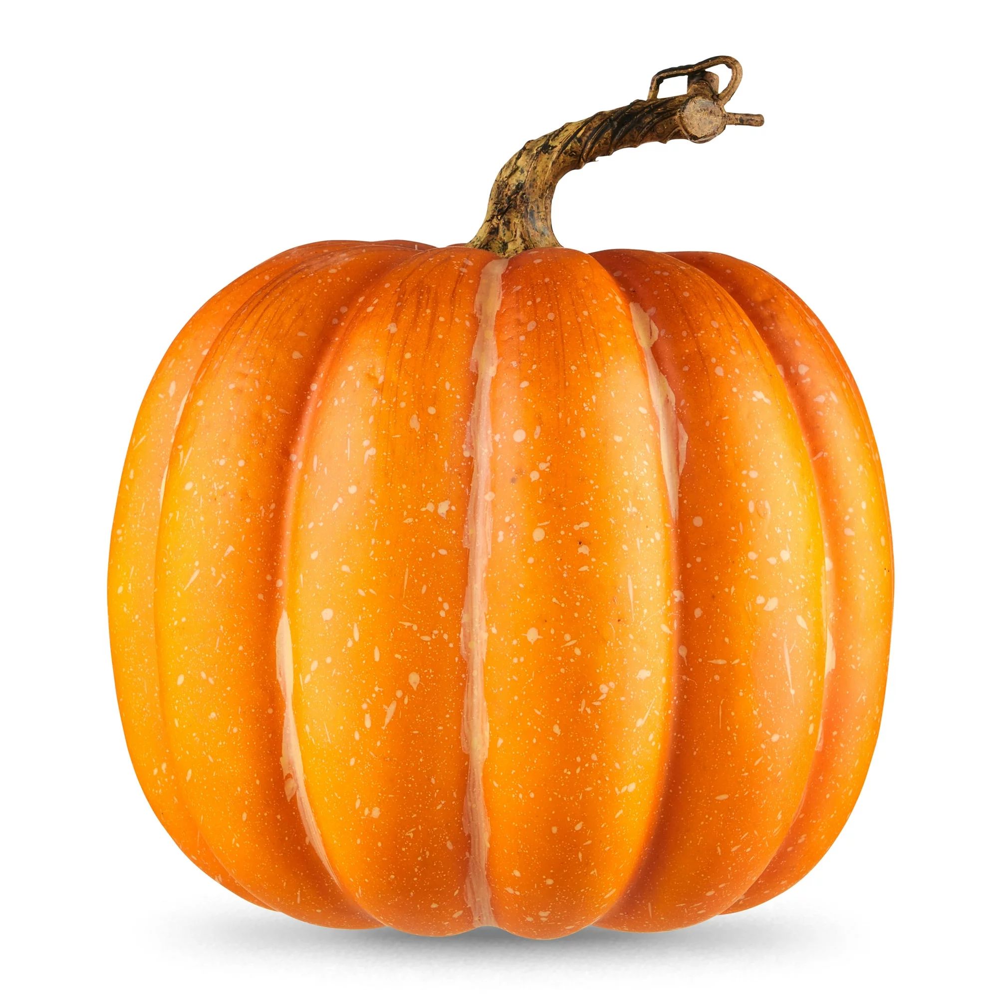 Fall, Harvest 8.5 in Natural Tall Yellow/Orange Foam Pumpkin Decoration, Way to Celebrate | Walmart (US)
