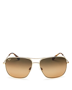 Maui Jim Men's Cook Pines Polarized Brow Bar Aviator Sunglasses, 62mm | Bloomingdale's (US)