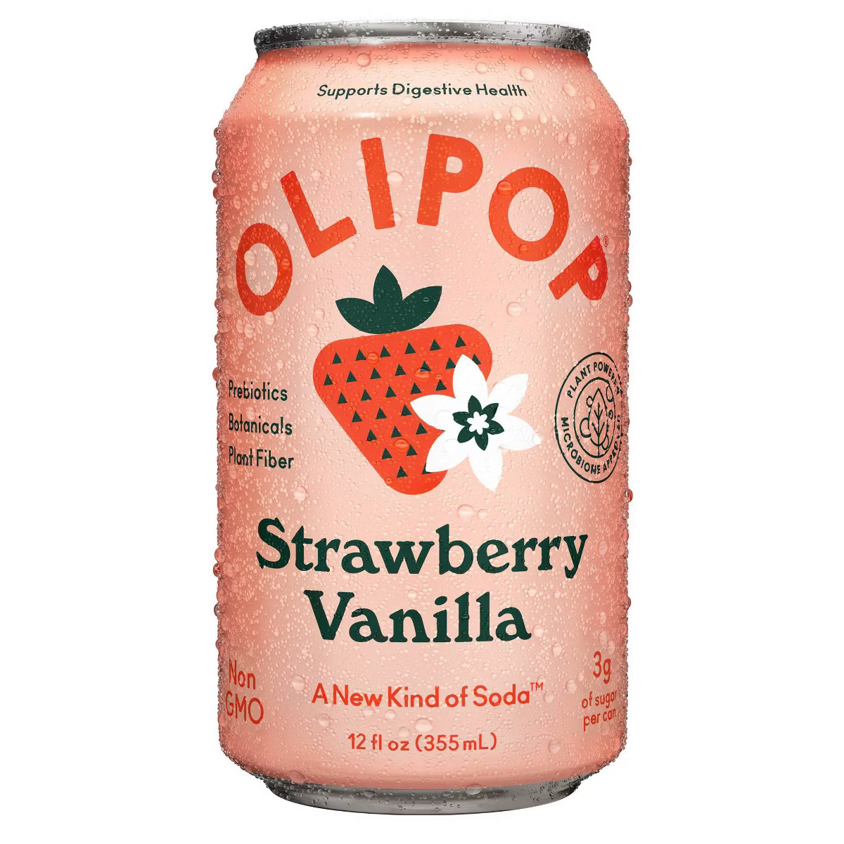 OLIPOP Strawberry Vanilla Prebiotic Soda - 12 fl oz Can | Target