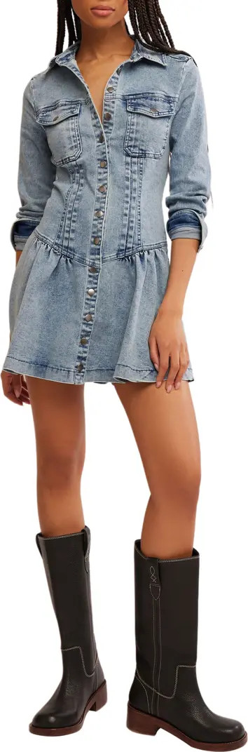 Roadhouse Long Sleeve Denim Shirtdress | Nordstrom