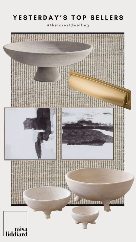 Linking a few of the top sellers from yesterday. I recently got the artisan handcrafted ceramic bowls from Pottery Barn and I love the aesthetic they bring to our pantry shelves. The drawer pulls are from Top Knobs and they are 5 1/16”. This is the rug that we have in our basement and it’s made with stain resistant fabric.

#LTKhome #LTKstyletip