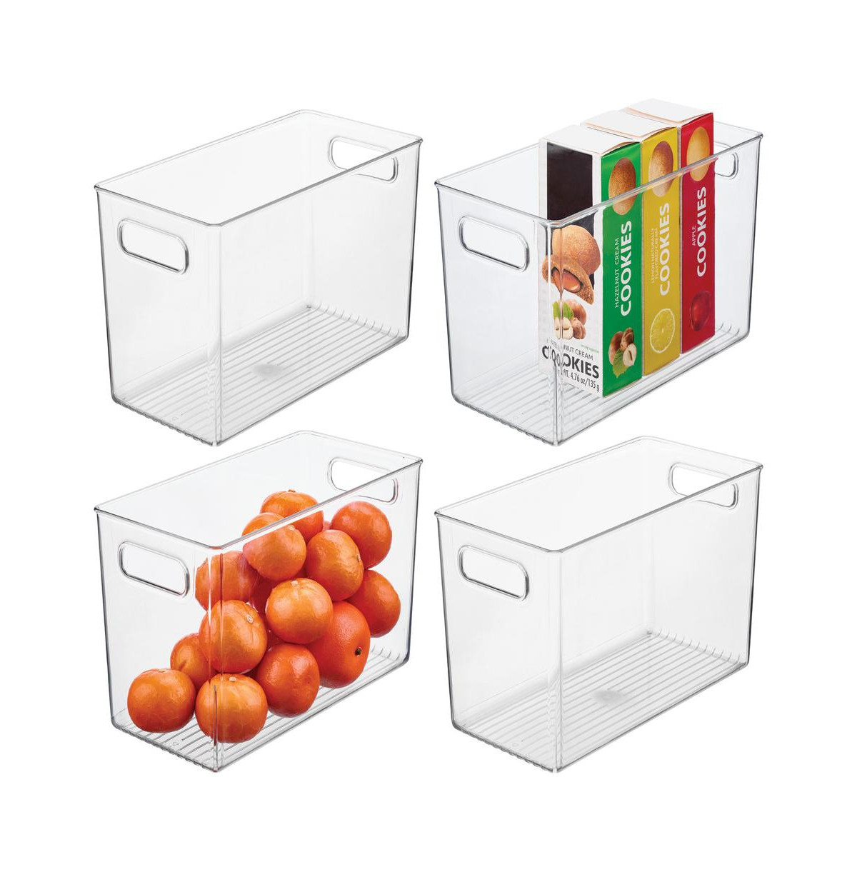 iDesign Pantry Storage Bin with Handles - Set of 4 - Clear - Made in Usa - Clear | Macy's