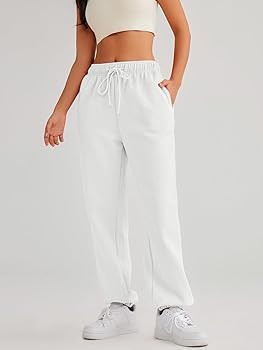 AUTOMET Women's Casual Baggy Fleece Sweatpants | Amazon (US)