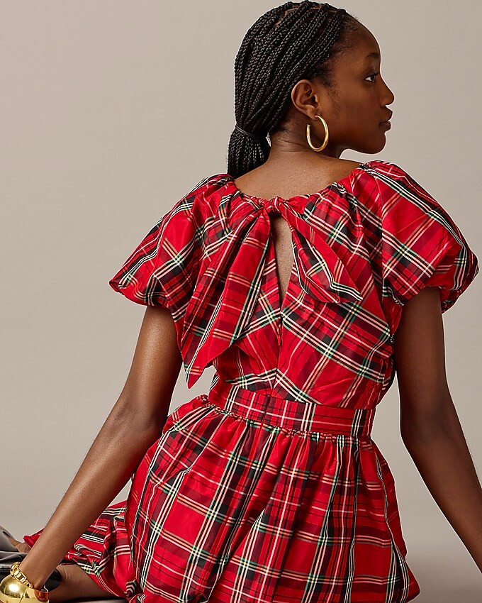Collection Cecily dress in tartan taffeta | J. Crew US
