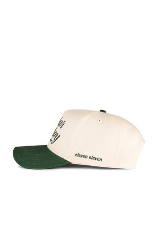 Eleven Eleven Caviar Cowboy Cap in Beige & Forest Green from Revolve.com | Revolve Clothing (Global)
