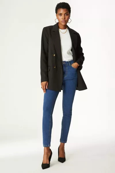 Longline Double Breasted Tailored Blazer | Debenhams UK