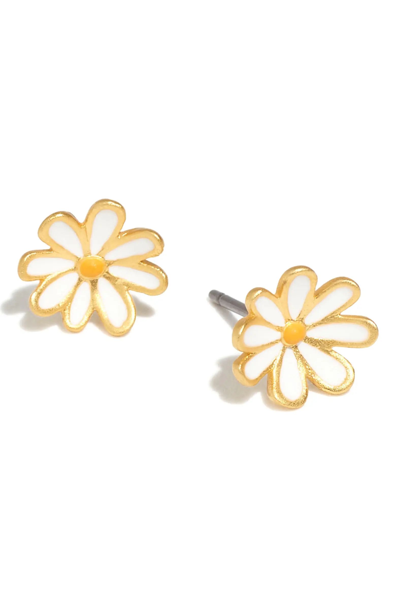 Etched Flower Stud Earrings | Nordstrom