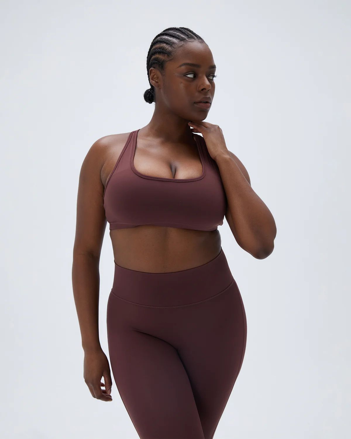 Ultimate Scoop Neck Racer Back Bra - Burgundy | Adanola UK