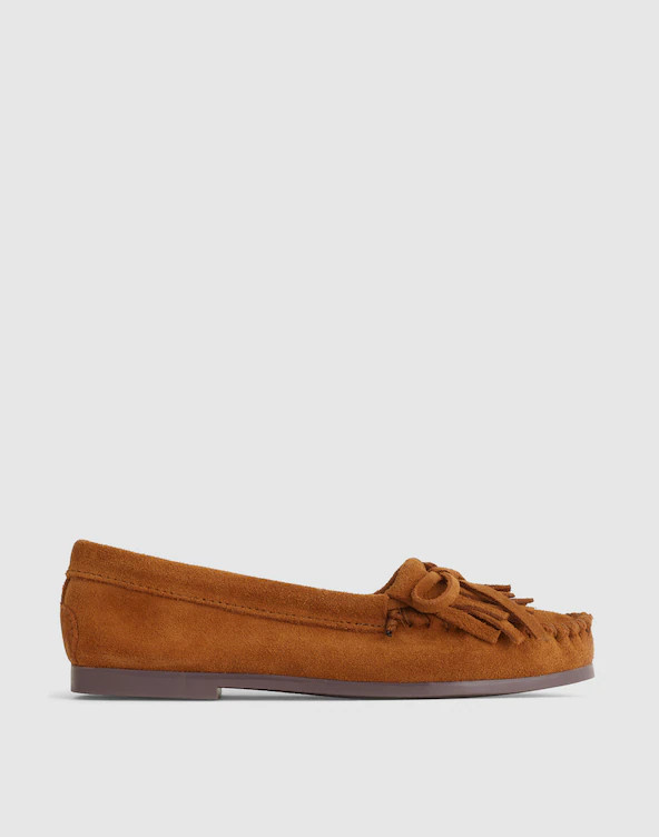 Minnetonka x Madewell Double-Fringe Kilty Moc | Madewell