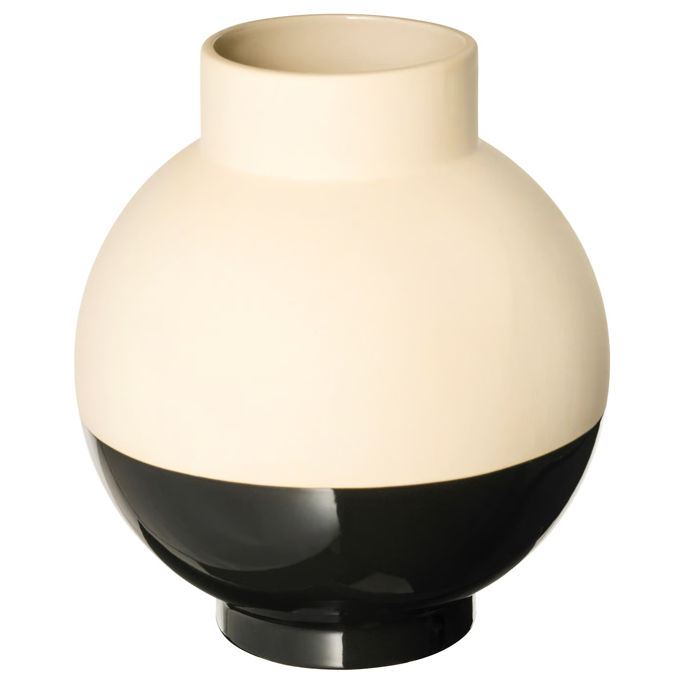 GLANSGRAN Vase, beige/black, 9 " | IKEA US