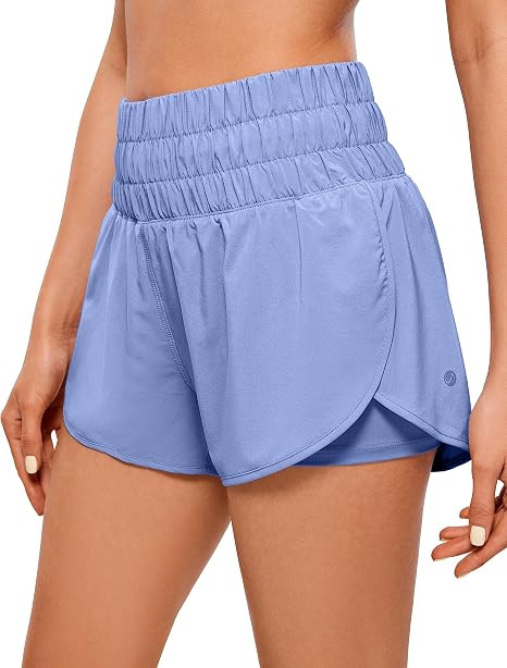 CRZ YOGA 2 in 1 High Split Running Shorts 3" | Amazon (US)