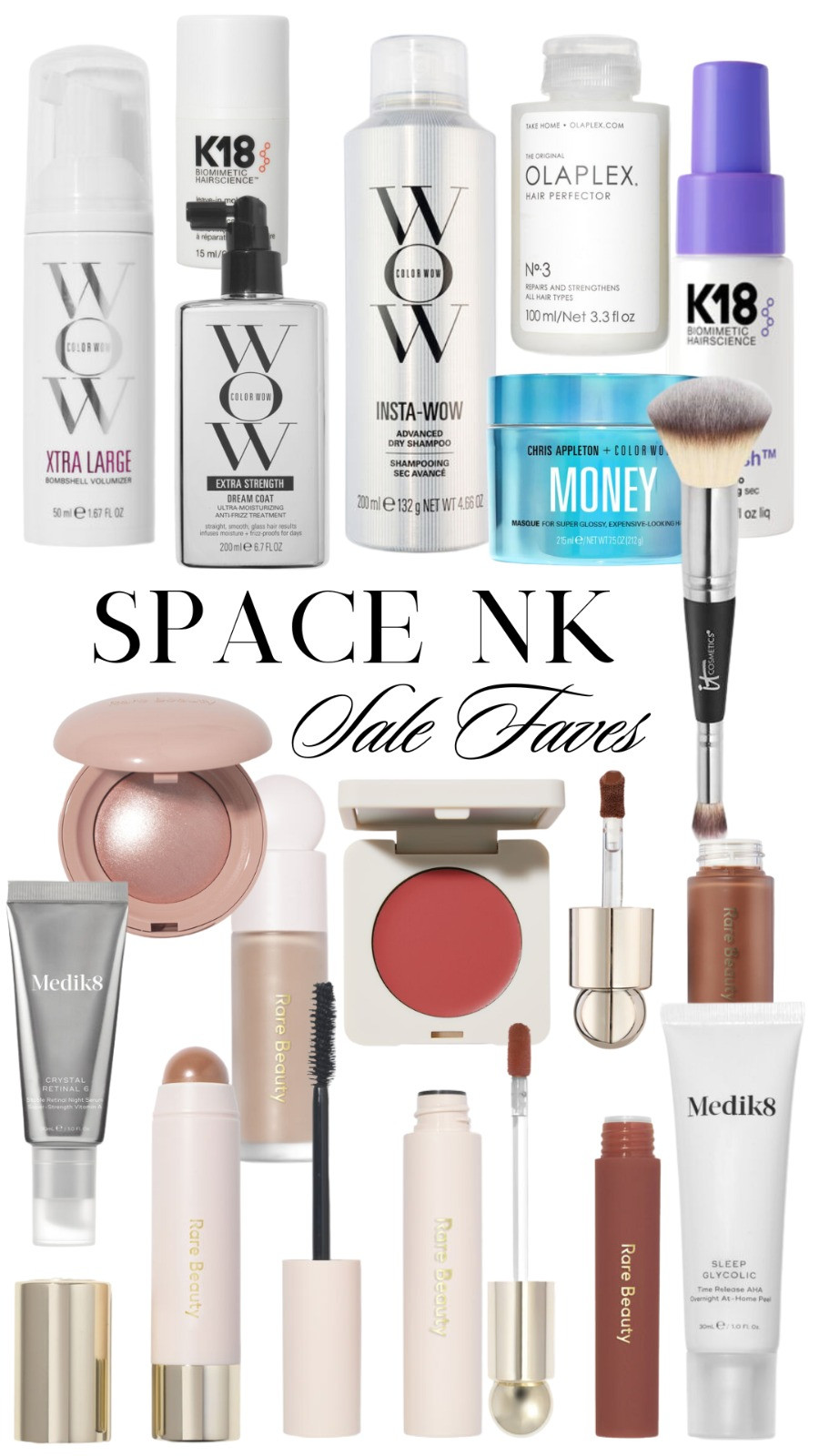 ✨ Space NK is offering 20% off selected brands until Friday. ✨ Discover cult-favourite icons and viral must-haves — including the Color Wow Dream Coat, Insta-WOW Dry Spray, and Money Masque, the K18 Leave-In Molecular Repair Hair Mask, and Olaplex No.3 Hair Perfector. Elevate your makeup routine with Rare Beauty’s Soft Pinch Liquid Blush, Silky Touch Highlighter, and Perfect Strokes Mascara, plus Medik8’s glow-enhancing skincare essentials. 💕 

 #LTKbeauty #LTKsale #LTKstyletip
