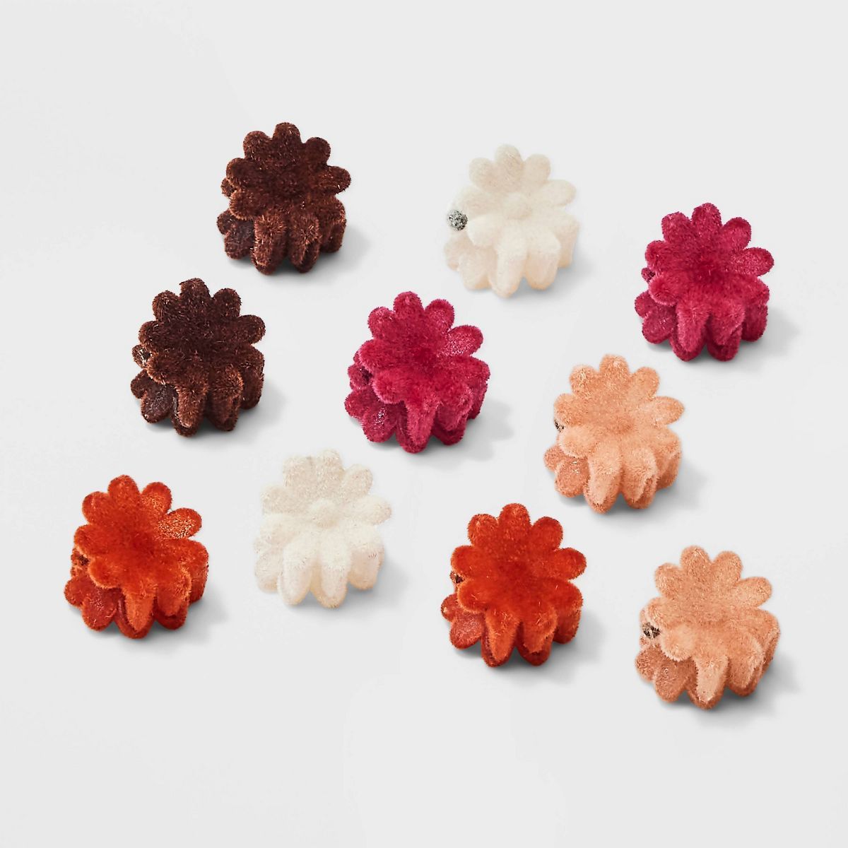 Flocked Mini Daisy Claw Hair Clip Set 10pc - Wild Fable™ | Target
