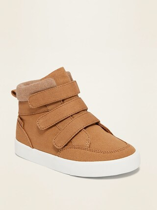 Triple-Strap Canvas High-Top Sneakers for Toddler Boys | Old Navy (CA)