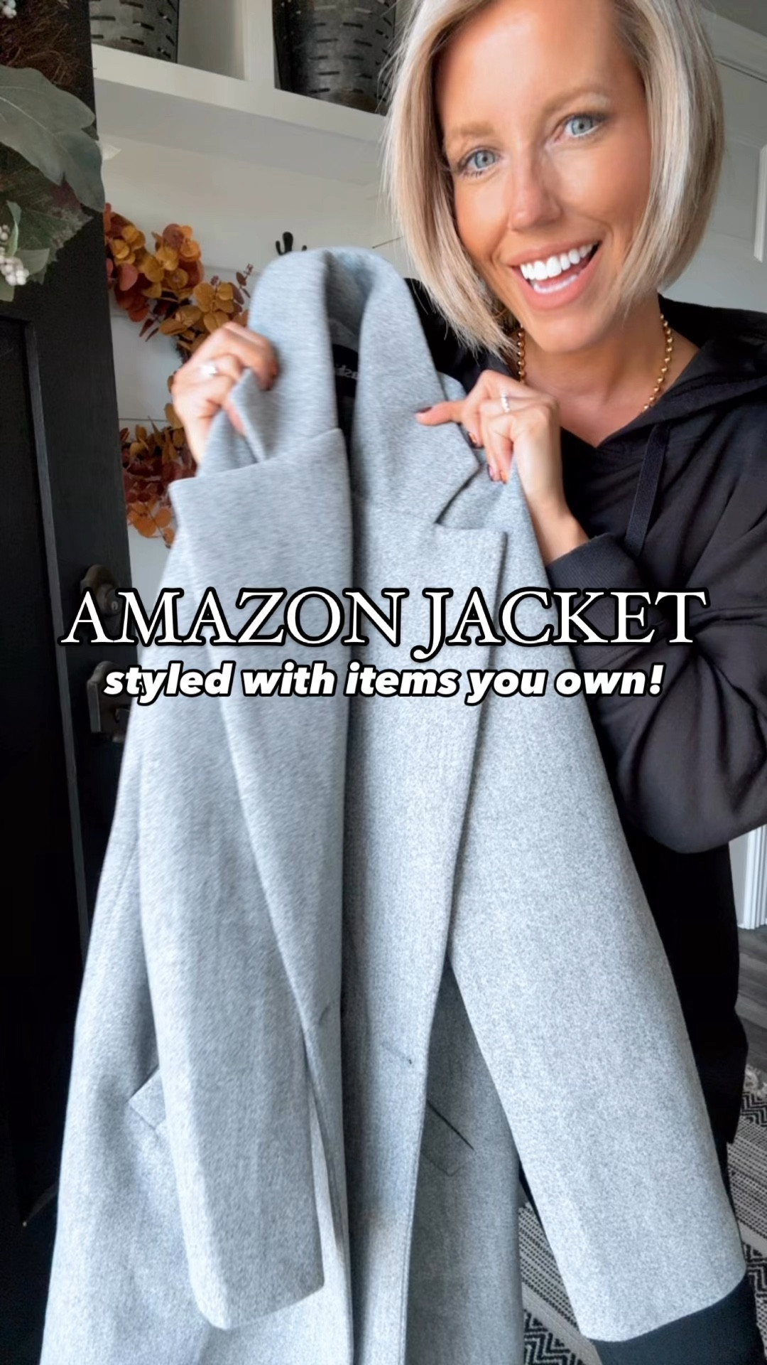 I love this versatile @amazon jacket that can easily be dressed up to down!!! 
⬇️⬇️⬇️
Jacket size medium 
Hoodie sized up 2 sizes to a large
Jeans TTS size 4
Shoes TTS

#LTKSeasonal #LTKVideo #LTKFindsUnder50