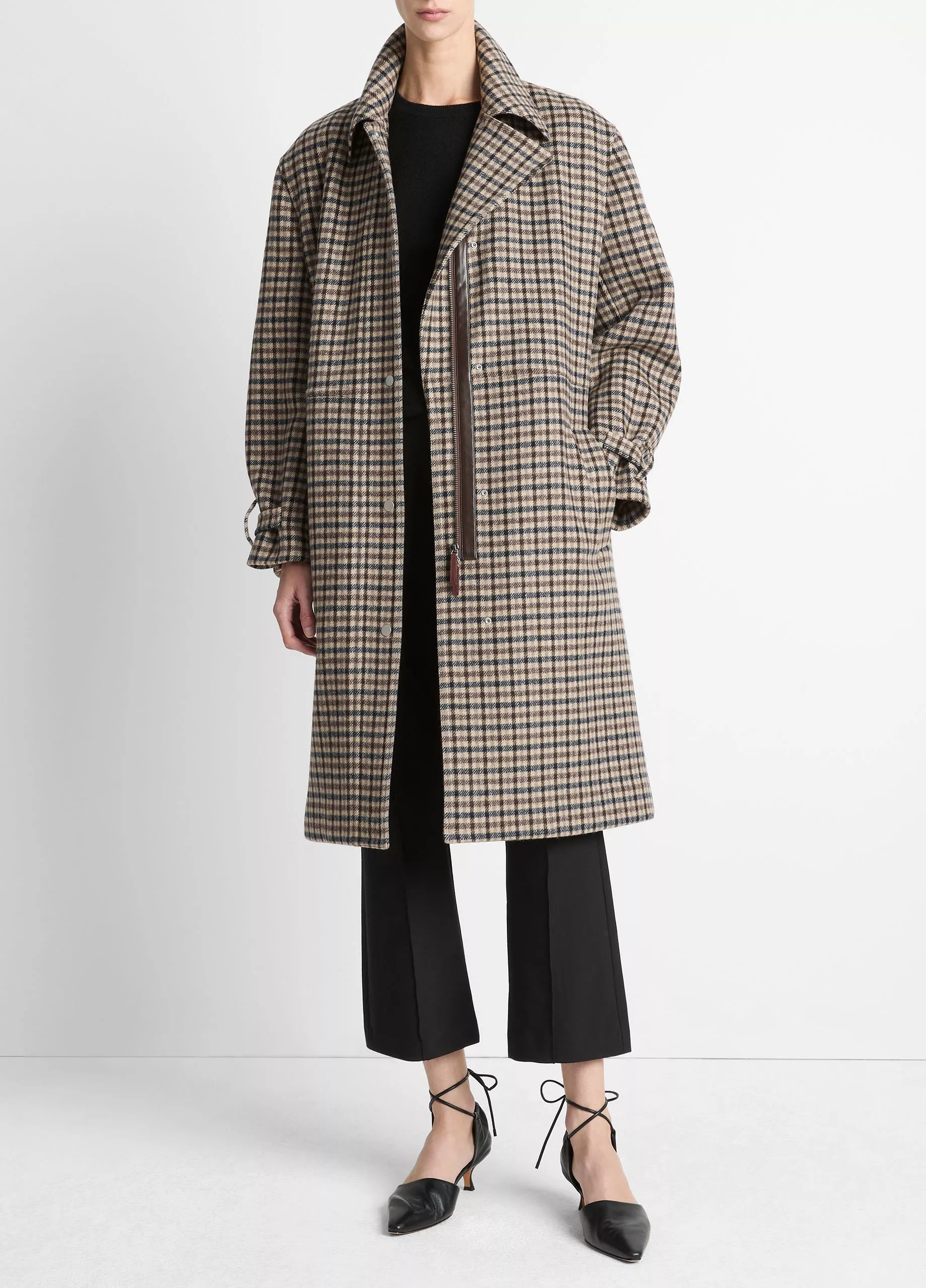 Plaid Car Coat | Vince LLC