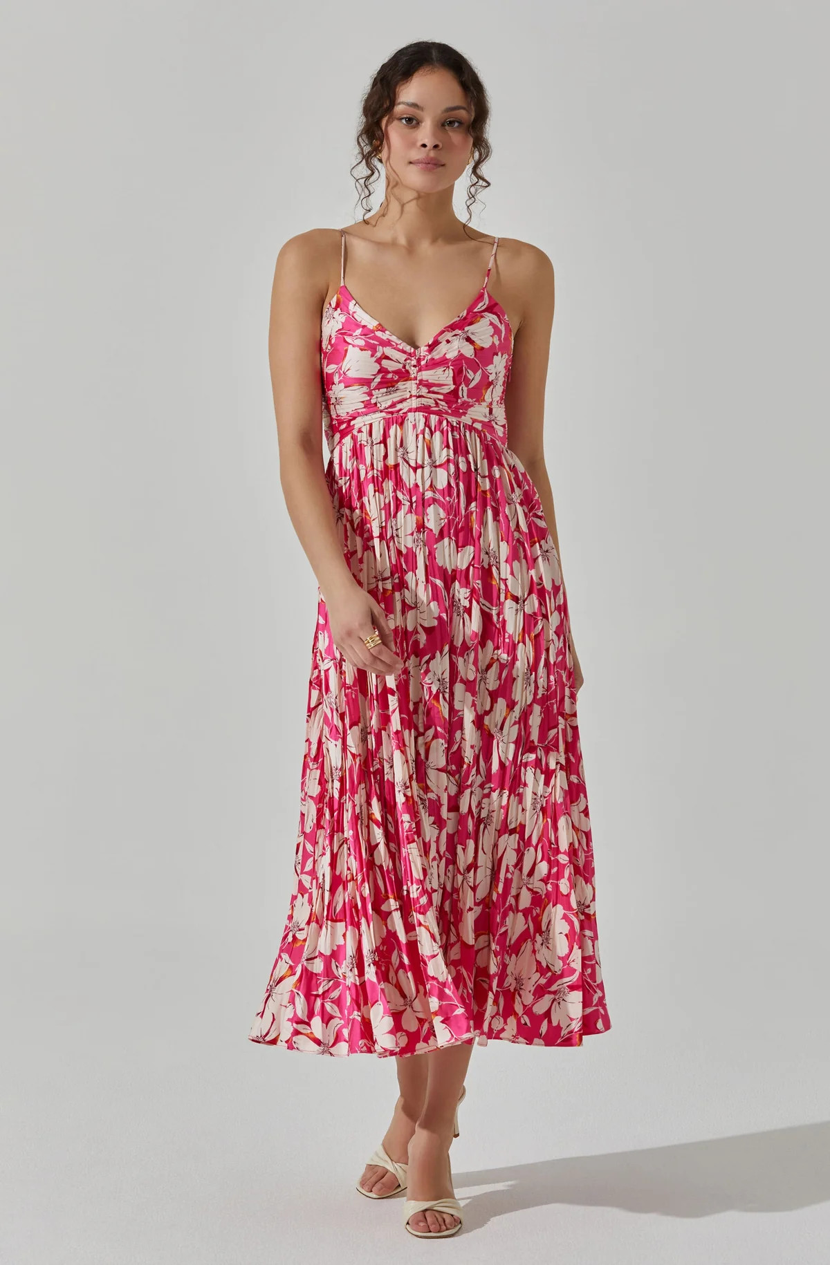 Maeve Pleated Midi Dress | ASTR The Label (US)