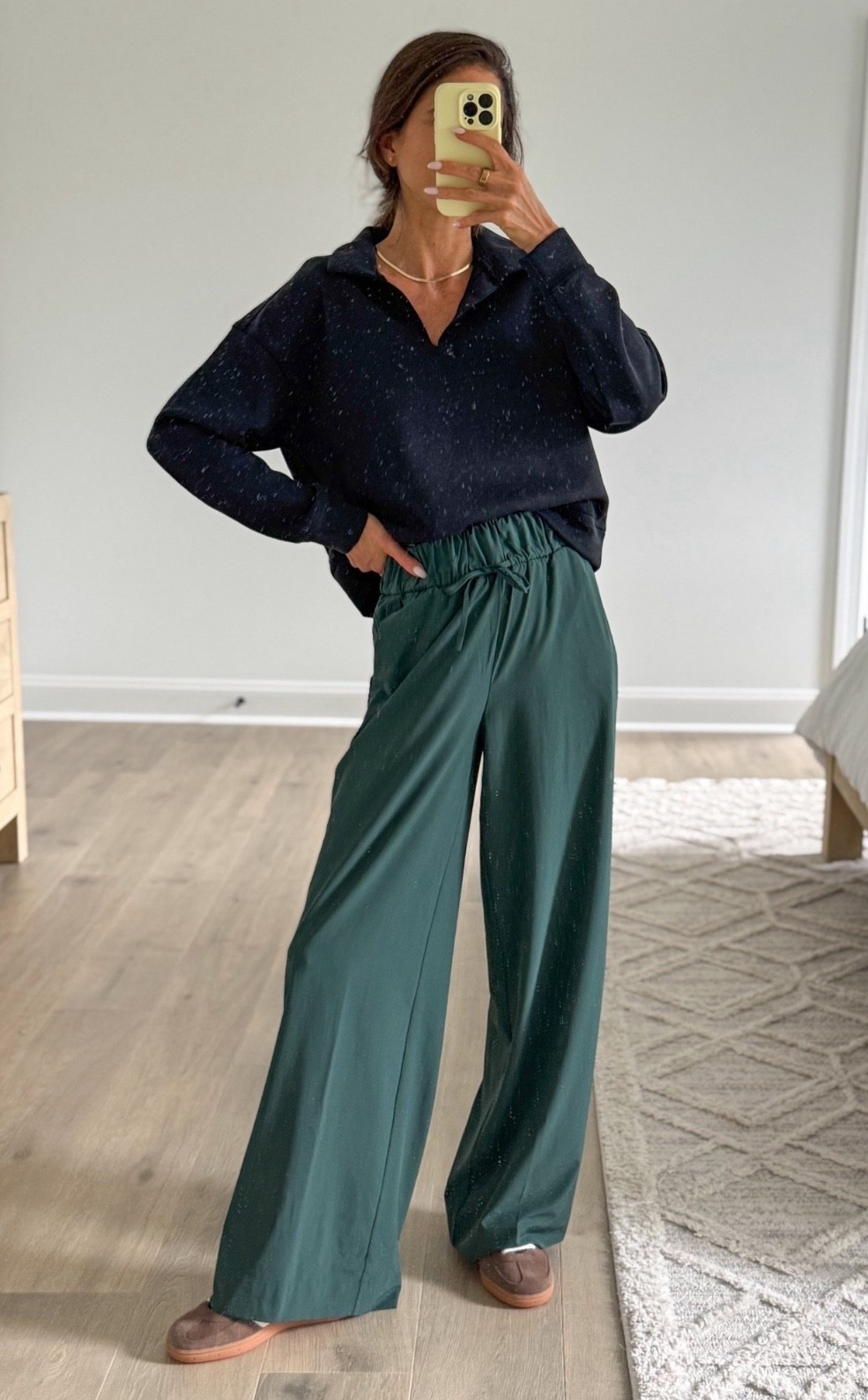 Target Big Deal Days = the perfect time to grab this look on SALE 🙌
These wide-leg pants are comfy yet polished — and that deep green is perfect for fall. Paired with this soft pullover, it’s the ideal mix of casual, cozy, and put-together.

Both pieces are part of the sale and such great quality for the price — don’t wait to grab them!

#targetbigdealdays #ltksalealert #targetstyle #falloutfitideas #ltkfashion #affordablefashion #neutralstyle #cozyseason #widelegpant

#LTKSaleAlert #LTKSeasonal #LTKStyleTip