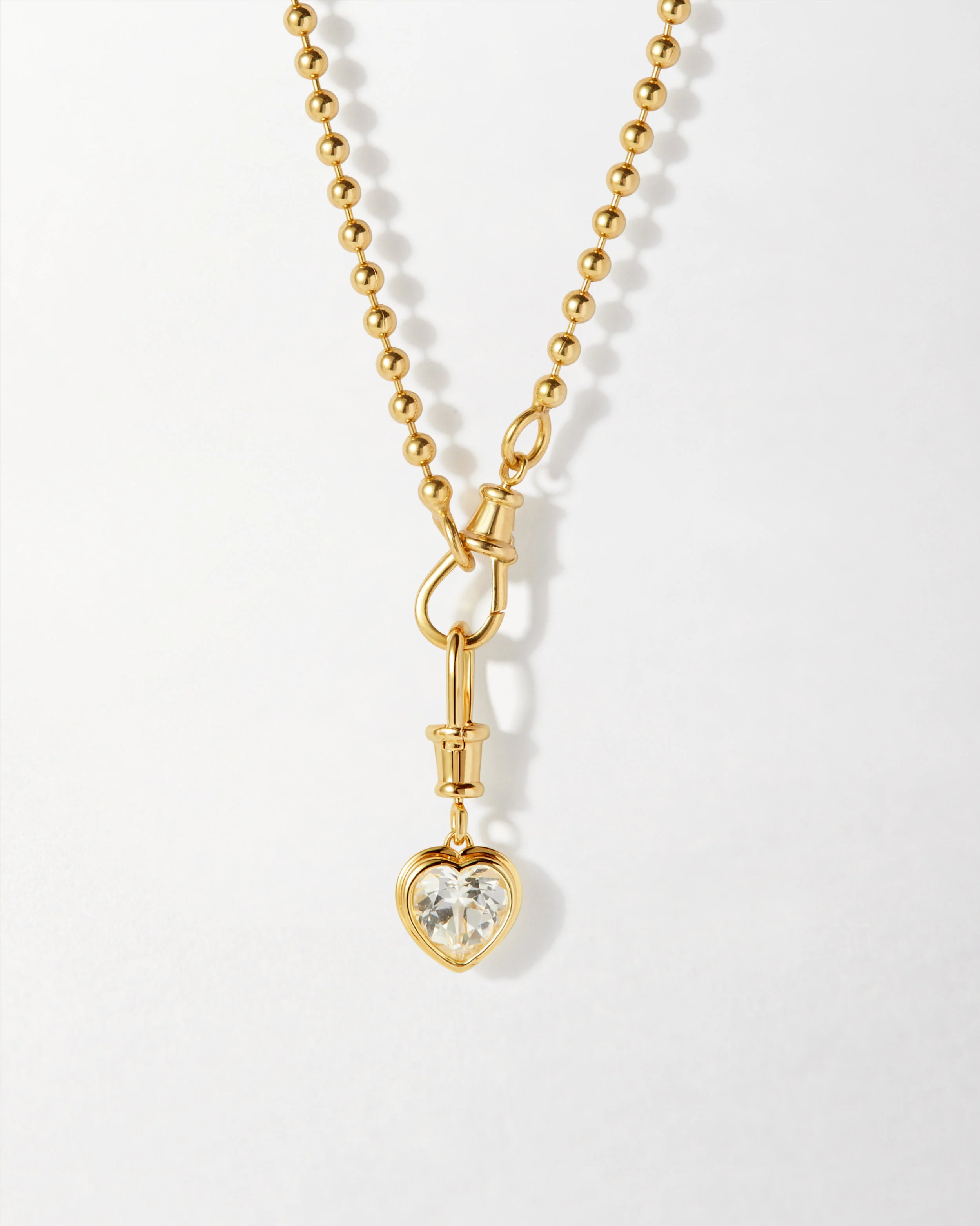 Heart White Sapphire Necklace | EDGE of EMBER Ltd