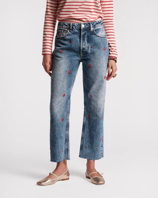 Andy Sweetheart Jean - Heart Embroidery | Frances Valentine