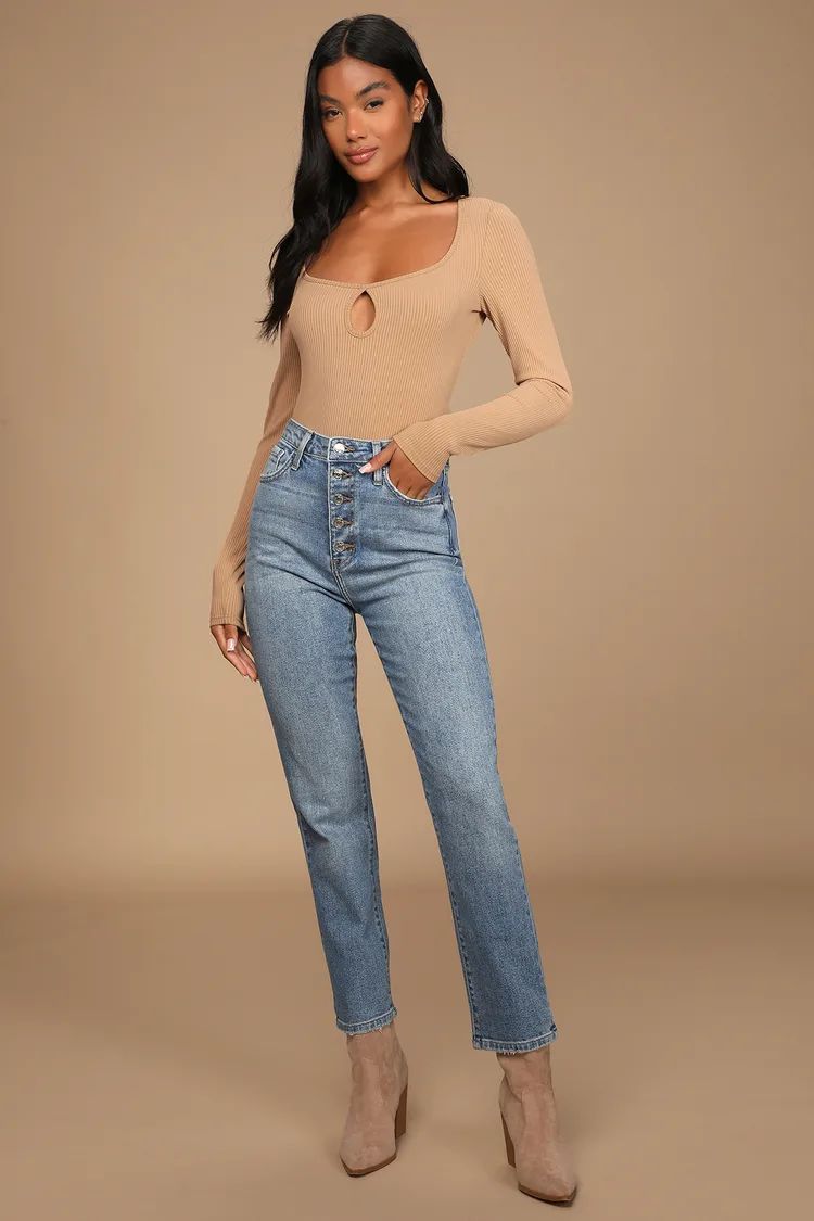 Forever a Trend Light Wash Denim High-Rise Mom Jeans | Lulus (US)