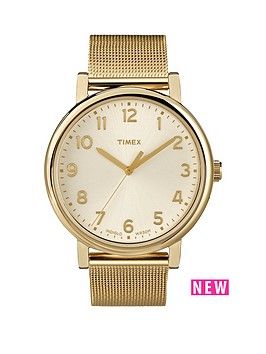 Timex Timex Originals Cream Tone Dial With Classic Gold Tone Mesh Bracelet Ladies Watch | Very (UK)