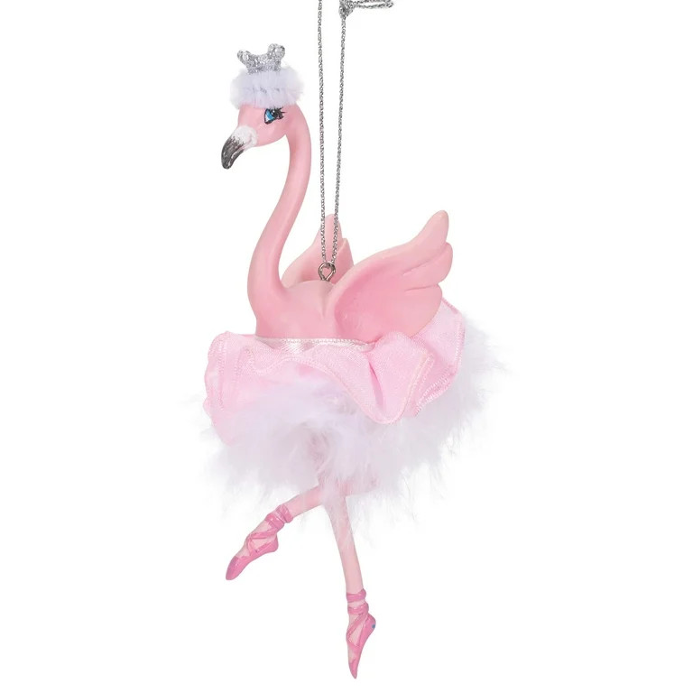 Kurt Adler 5.5-Inch Pink and White Flamingo Christmas Ornament | Walmart (US)