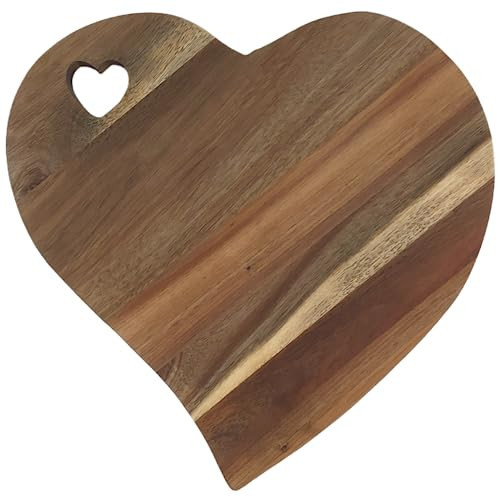 Heart Shaped Charcuterie Board - Heart Charcuterie Board Chautierre Board Brisket Cutting Board Charcuterie Meat And Cheese Platter Unique Cheese Board Wooden Cutting Board Cool Cutting (Acacia Wood) | Amazon (US)