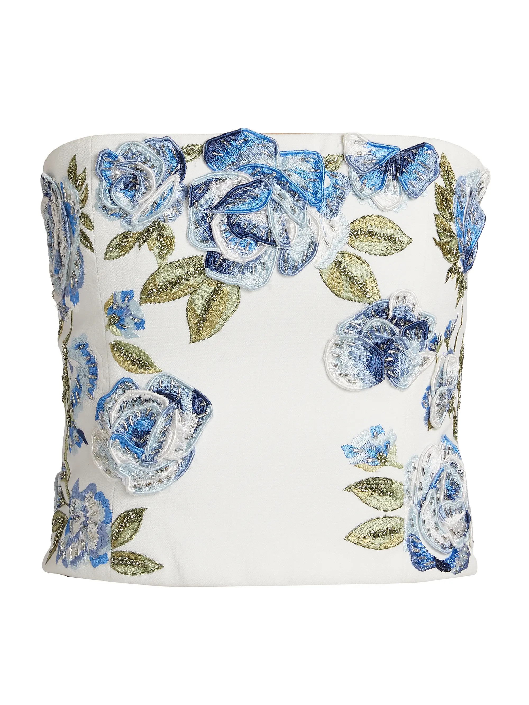 Cece Floral Embroidered Crop Top | Saks Fifth Avenue