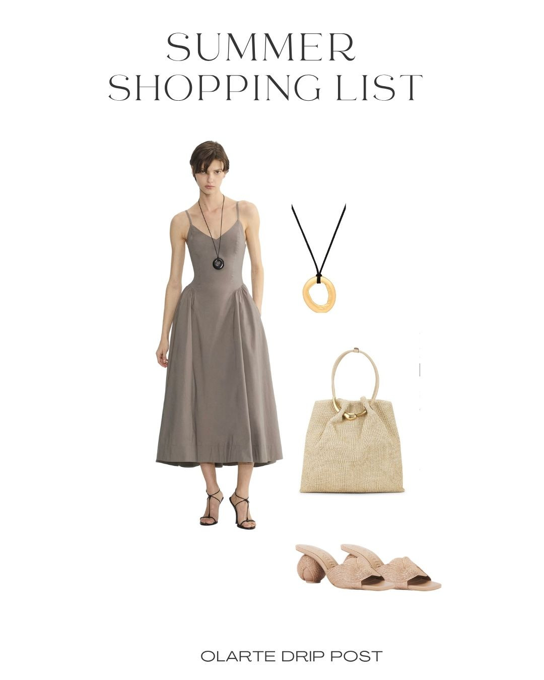 Effortless Summer Style in One Look ☀️
This breezy neutral-toned outfit is the definition of chic minimalism. Featuring a taupe midi dress with delicate straps, sculptural raffia heeled slides, a woven structured tote bag, and a statement pendant necklace—this look is perfect for summer outings, vacation days, or weekend brunch. 

Timeless, breathable, and stylish from head to toe.

Shop this full summer outfit via my LTK! 👜👡✨

 

 #LTKSeasonal #LTKU #LTKStyleTip