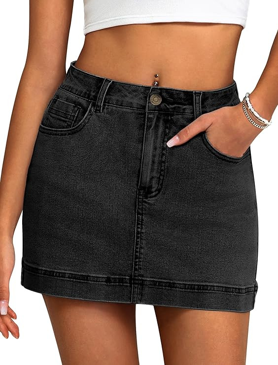 IWD High Waisted Denim Jean Skorts Mini Skirt | Amazon (US)
