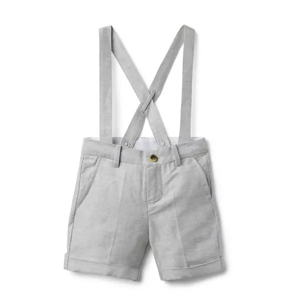 Linen Suspender Short | Janie and Jack