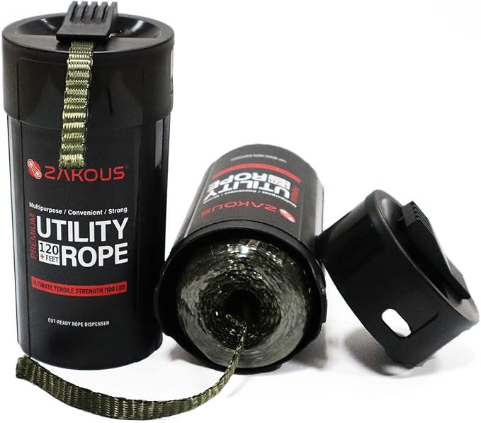 All Purpose Utility Rope Canister, 120 Feet 1100lb Strengh, 100% Nylon Rope Truck Car Vehicle Use... | Amazon (US)