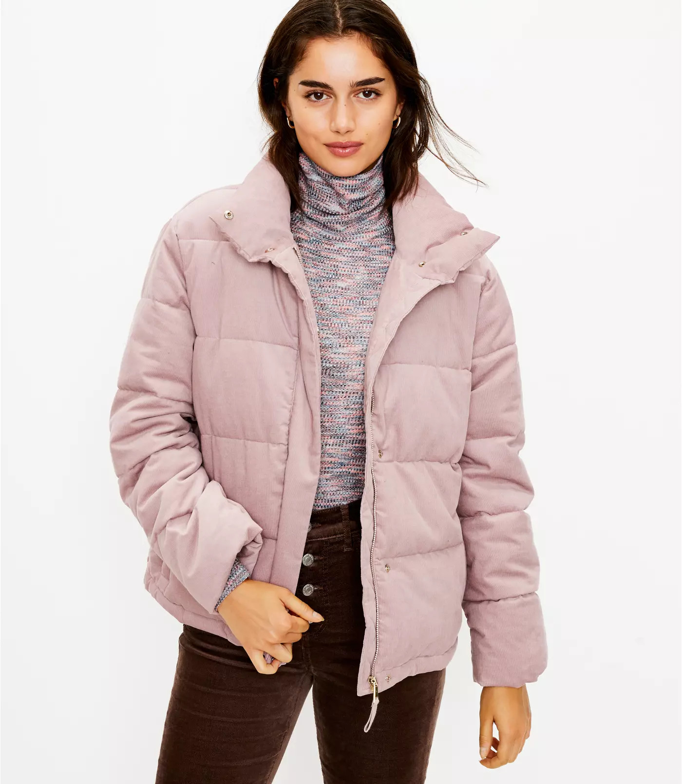 Corduroy Puffer Jacket | LOFT