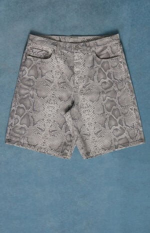 Pacsun Parker Baggy Denim Shorts Snake Print | PacSun