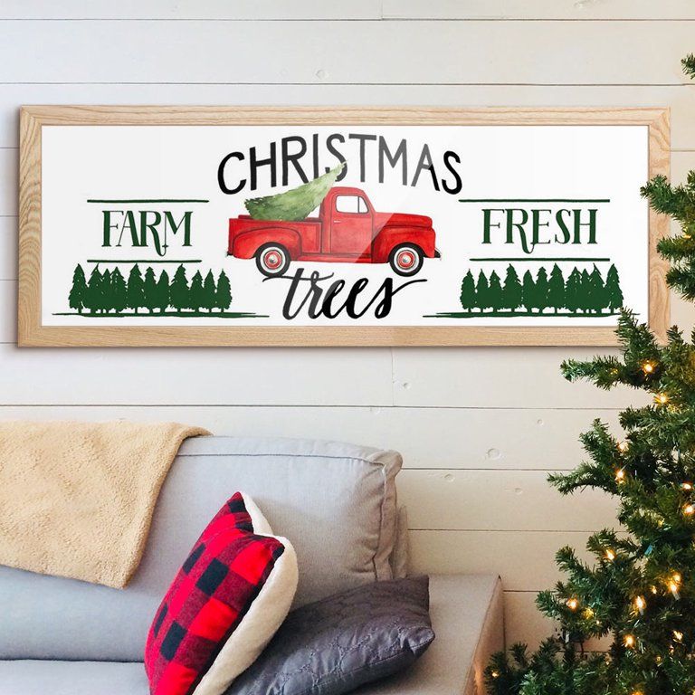 My Texas House - Christmas on the Farm Framed Print - 36x12 - Walmart.com | Walmart (US)