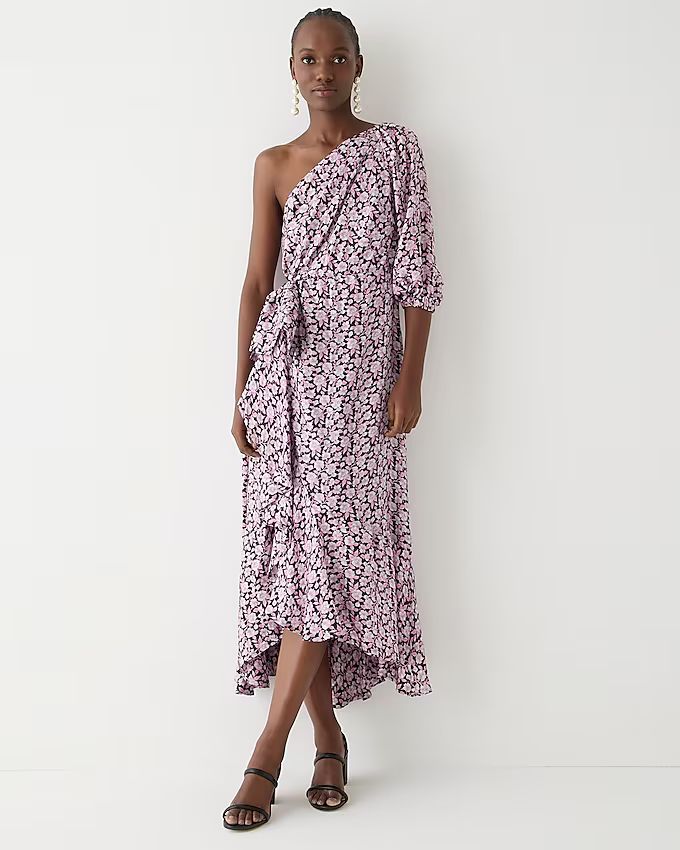 Collection limited-edition one-shoulder ruffle-hem dress in glory floral | J.Crew US