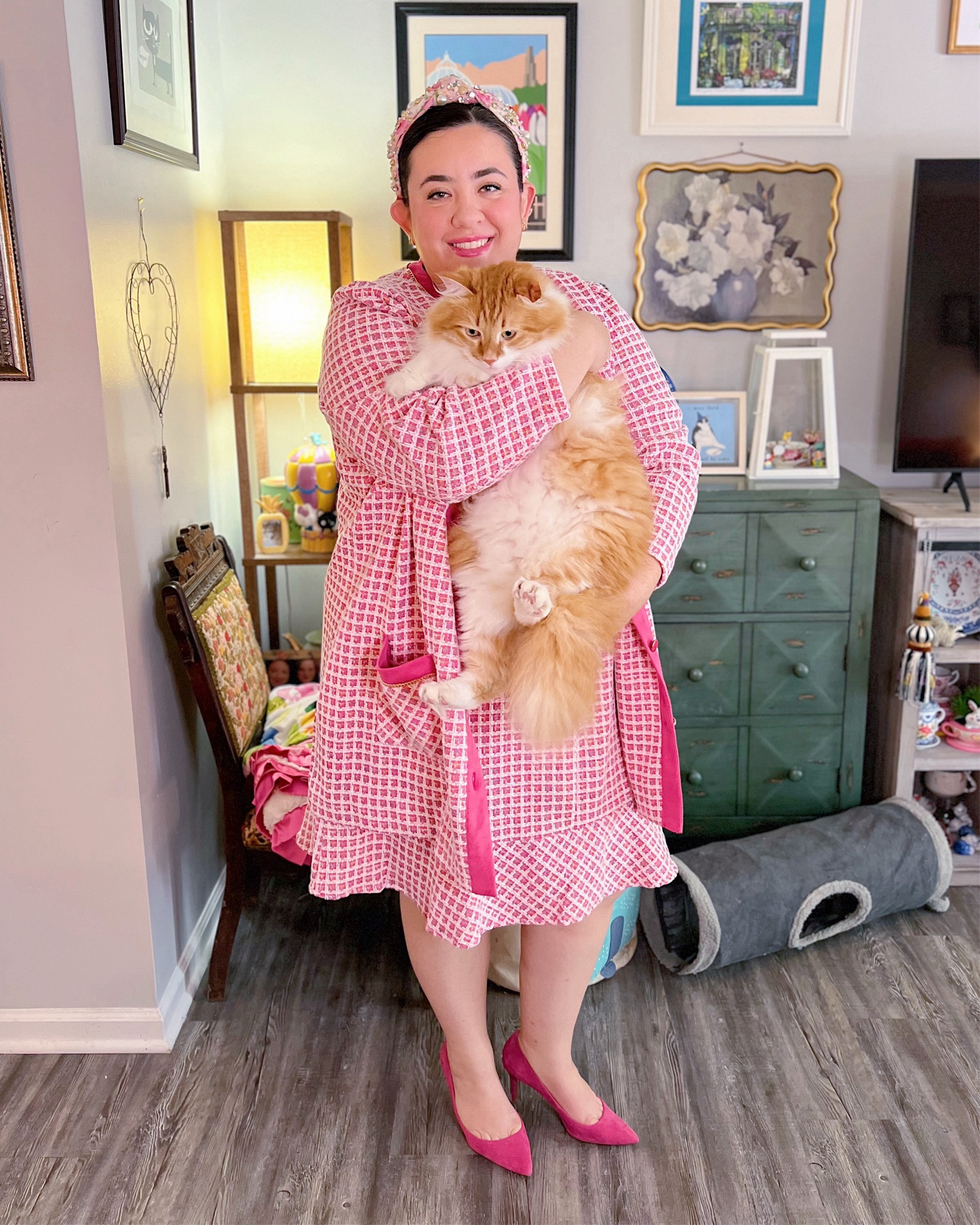 Pink tweed dress and topper coat 🩷

Pink tweed suit, Dolores Umbridge Halloween costume, Legally Blonde Halloween costume, workwear, business casual, work attire 

#LTKSaleAlert #LTKPlusSize #LTKFindsUnder50