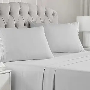 Mellanni Bed Sheet Set - Brushed Microfiber 1800 Bedding - Wrinkle, Fade, Stain Resistant - Hypoa... | Amazon (US)